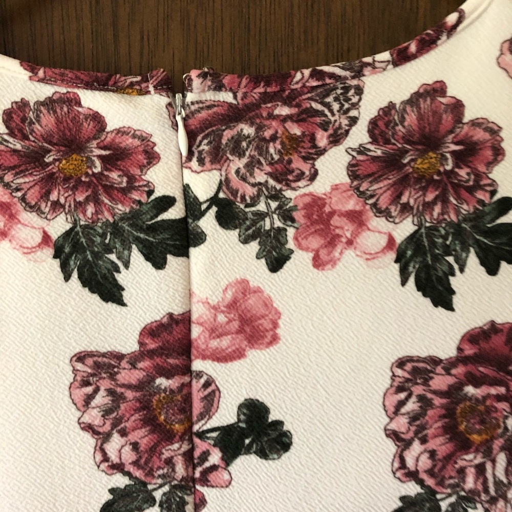 white floral wedding shower dress
